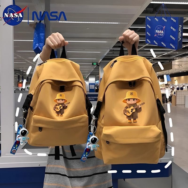 Nasa後背包 美國潮牌NASA聯名款小王子背包男後背包女經典大容量書包風格
