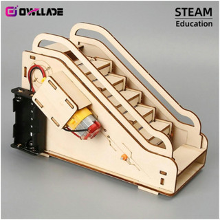 Owllade Stem 益智玩具兒童生日禮物男孩 DIY 科學實驗套件迷你 Escalator 模型 YXQJYKJ-