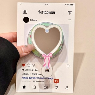 韓國可愛 3D 愛心化妝鏡磁性 Griptok 支架手機指環支架支援 iPhone 16 女孩支架