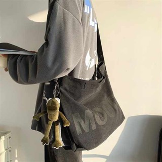 帆布袋 日本帆布包 伸縮帆布 帆布包男斜揹包大容量日系男生斜跨揹包女休閒郵差學生男士斜揹包