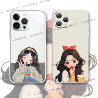 可愛閨蜜頭像卡通殼適用OPPO A3 Pro A3x手機殼防摔oppo a3pro a3x 手機保護套 防摔軟殼
