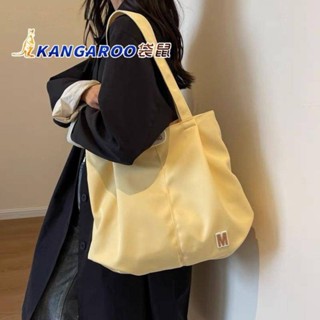 新北倉出貨 側揹包 袋鼠高階感時尚百搭尼龍大包包女休閒外出洋氣大容量單肩托特包