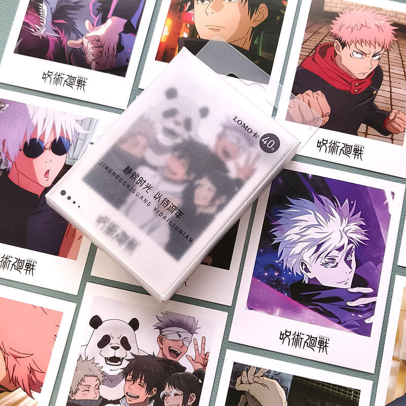 台灣發貨-咒术回战LOMO卡五条悟宿傩夏油杰伏黑惠虎杖周边自印拍立得照片卡