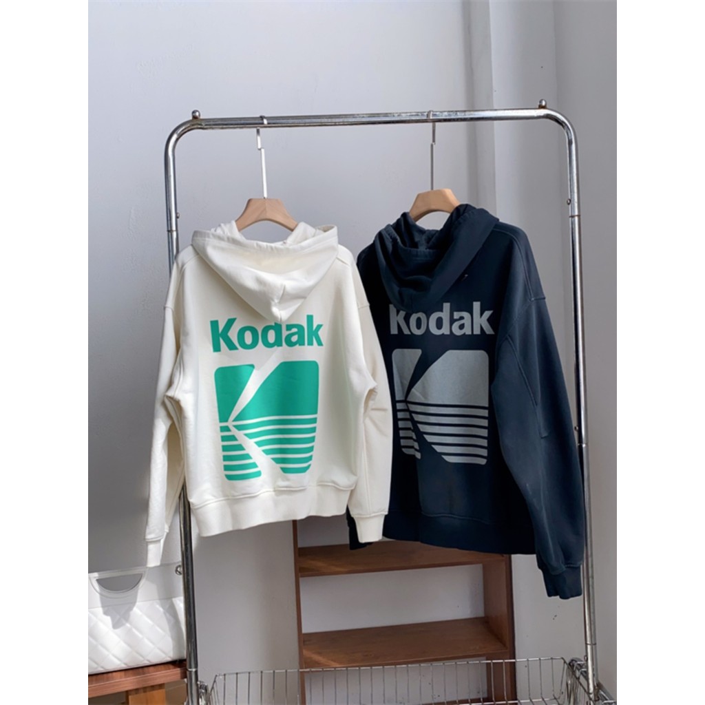 秋冬韓國潮牌KODAK純原男女同款連帽背後大logo大學T
