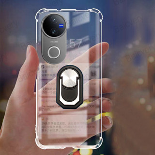 Vivo V50 5G V2427 Pro 軟矽膠套磁性手機座指環套手機殼