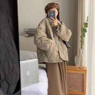 【黎安服飾】 新款秋冬新款日系學生翻領韓版寬鬆百搭加厚保暖棉衣夾棉休閒外套
