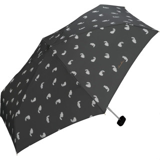 日本 Wpc. 晴雨兩用 UV80%折傘/ Cats Charcoal eslite誠品