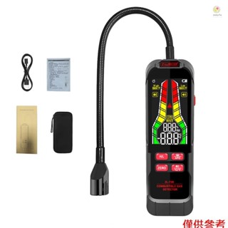 Casytw手持式可燃氣體洩漏檢測儀天然氣洩漏測試儀便攜式可燃氣體濃度分析儀錶帶溫度測試和聲光報警F