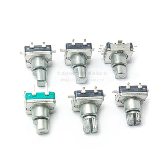 EC11旋轉編碼器 360度無限旋轉梅花炳/半軸音箱數字電位器 帶開關