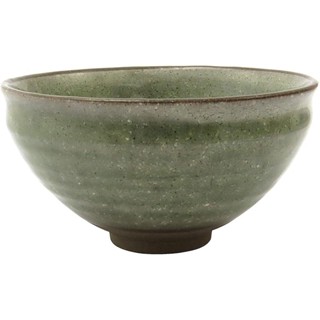 美濃燒 抹茶碗 京都款 綠釉 日本製造 505-43