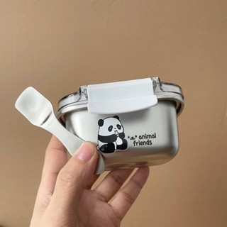 【贈品萌趣】迷你304不鏽鋼保鮮盒水果便當飯盒上班族便攜可微波爐加熱餐盒2025.4.15