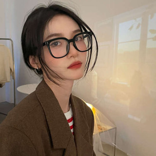 半框眼鏡 半匡眼鏡 眼鏡框 無框眼鏡 黑框眼鏡 眼鏡防滑 黑框眼鏡女士韓版潮素顏神器圓臉百搭簡約韓系網紅黑色日系眼鏡框
