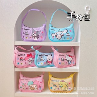 可愛女孩小惡魔卡通黑米旋律肉桂卷 Pochacco hello Kitty 手提包兒童手機錢包鑰匙收納包迷你包