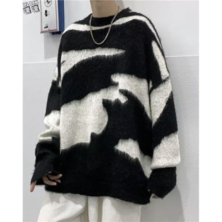 【Syun】秋冬美式高街vintage痞帥打底毛衣男 慵懶風ins潮牌針織衫 oversize毛衣 秋冬上衣男 毛衣男