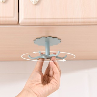廚房用品免打孔無痕物架收納廚具櫃壁掛架鍋鏟勺子神器廚房用品旋轉掛鉤無需鑽孔或不留痕跡收納zhehd852.my20250