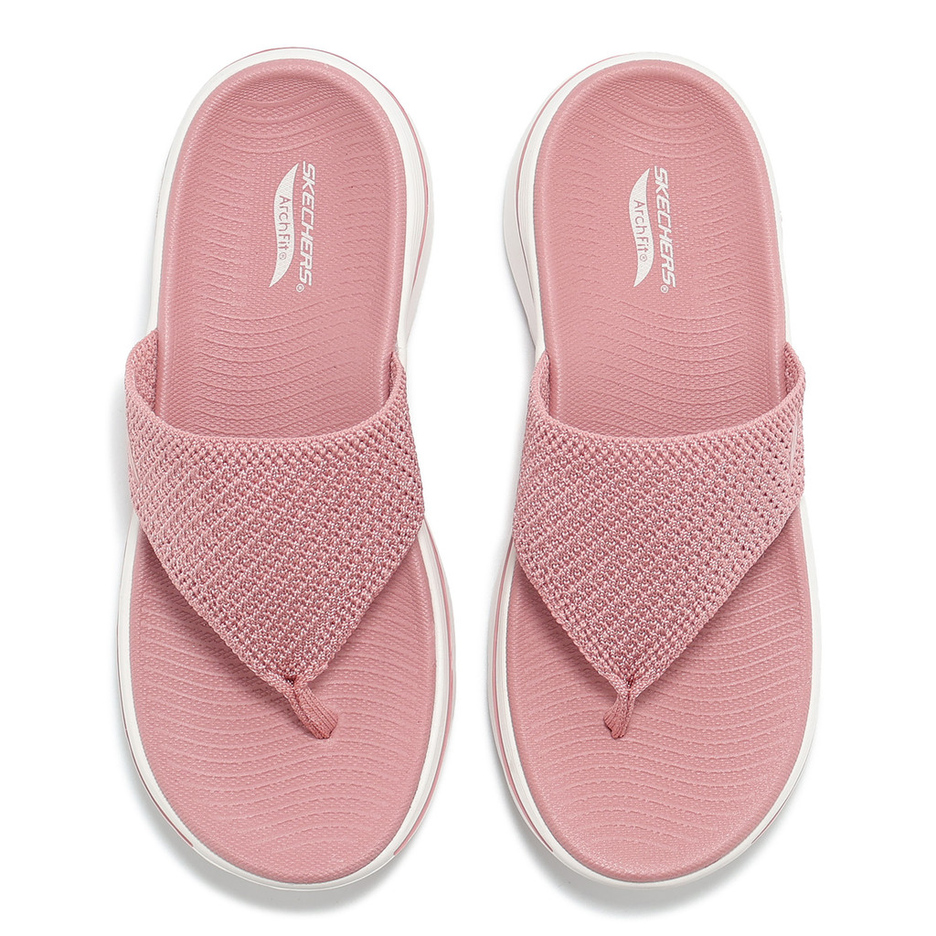 Skechers 拖鞋 Go Walk Arch Fit 2 女鞋 粉 健走涼鞋 支撐 [ACS] 140861ROS