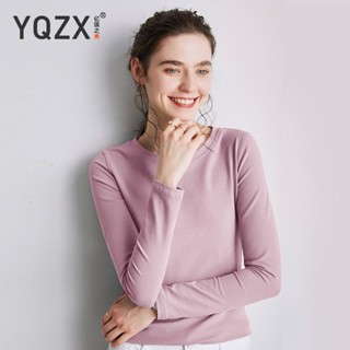 愛依依 上衣 長袖T卹 打底衫 小衫 S-2XL 新款百搭修身純棉女式內搭打底衫體桖上衣-1285.