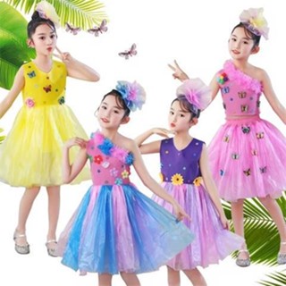 兒童環保服裝時裝秀幼兒園手工製作衣服女童創意親子走秀表演表演5331