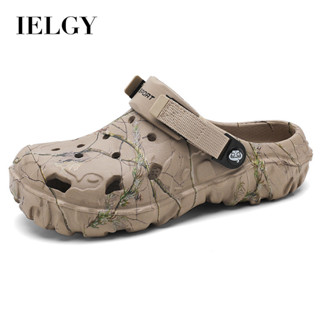 IELGY 男士夏季輕便破洞鞋戶外兩用時尚涼拖鞋外穿沙灘鞋