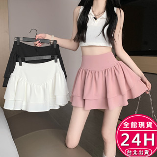 【梨卡】隔日到貨 女裝 短裙 半身裙 正反面均可穿【防走光~ 內有安全褲】甜美蓬蓬裙 蛋糕短裙 ga495【現貨24h】