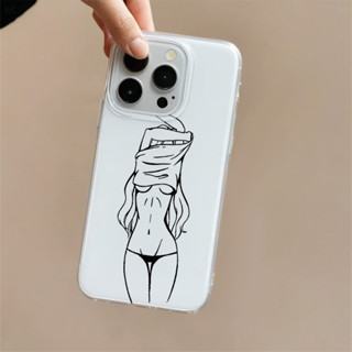 簡約 潮男必備款 美女 手機殼 適用iPhone 16PROMAX/15PRO/XSMAX 相容11/12PRO/13P