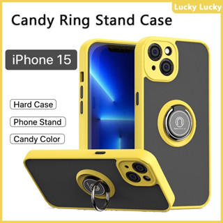 IPhone 15 Pro Max 手機殼 15 Plus 外殼硬質亞克力環支架外殼防震支撐車載磁性支架手機支架支架手指