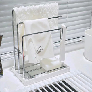 瀝水抹布架廚房用品置物架子家用臺面收納神器洗碗布海綿毛巾掛架家居生活抖音同款小紅書同款