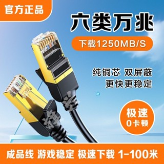 🌟臺灣發貨🌟超六類高速網線【萬兆網絡線】帶水晶頭路由器 連接線 通用 寬頻家用