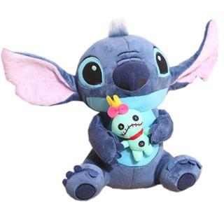 Jamxun 25 釐米卡哇伊迪士尼縫線毛絨公仔玩具動漫 Lilo & Stitch 填充娃娃可愛縫線毛絨公仔兒童生日禮