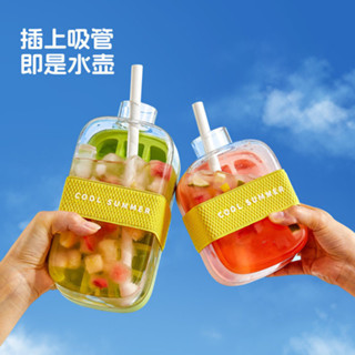 【現貨特賣】COOL冰格模具 冰塊模具 食品級冰格水壺 製冰盒 家用外帶冰格 製冰盒 高顔值吸管杯 按壓脫冰冰塊模具