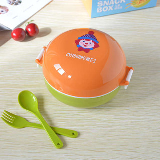 韓國便當盒 保溫便當盒 兒童便當盒卡通雙層水果盒餐盒食品級可微波爐配叉勺日式學生飯盒