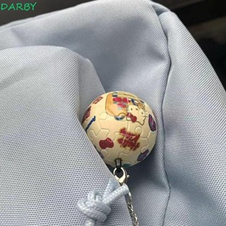 DARBY拼圖鑰匙扣,卡通Kuromi3D球拼圖玩具,搞笑Kt貓汽車鑰匙圈飾品配件球吊墜兒童玩具
