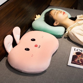 pillow 枕頭 舒服 護頸 助睡眠 卡通貓肚皮枕記憶棉兒童枕頭不變形宿舍單人學生靠墊護頸椎助睡眠 4/22