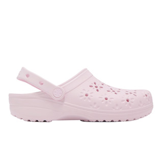 Crocs 卡駱馳 Classic Clog 女鞋 花蕊克駱格 牛奶粉 洞洞鞋 [YUBO] 2109276ZW