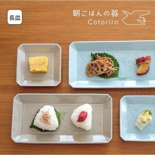 現貨 日本製COTORIRO波佐見燒小鳥造型長盤 23.5cm | 方盤 長盤 魚盤 BISQUE 法式餐盤 富士通販