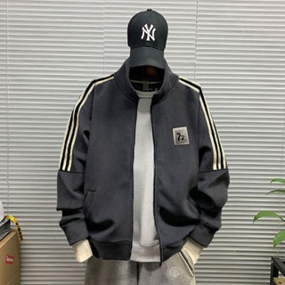 《現貨下單》2024春秋季新款翻領寬鬆男裝外套韓版潮流百搭男士休閒夾克衝鋒衣