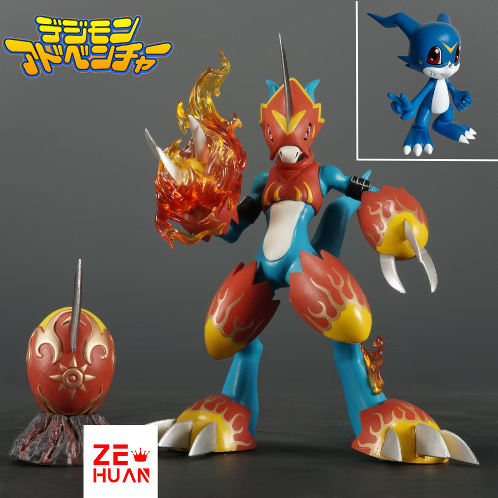 數碼寶貝烈焰獸V仔獸GK手辦雕像模型擺件玩具公仔