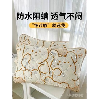 🌟精選熱賣🌟 【5388人收藏】A類防水枕套一對防水頭油枕巾套單人枕頭保護套48x74可拆洗ins風優選