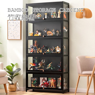💒本丸居生活館 可開統編🏡公仔展示櫃書架置物架落地書櫃子家用兒童客廳實木辦公室靠墻邊收納簡易多層收納櫃
