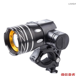 自行車燈前自行車頭燈 USB 可充電手電筒可縮放,具有 3 種燈光模式,適用於 22-28