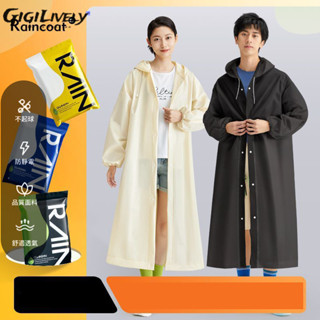 GL 男士雨衣長款反光加厚成人徒步雨衣