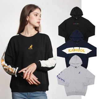 KANGOL 袋鼠 中性 棉質 電繡 大學T 帽t 拉鍊拉鍊 長袖上衣