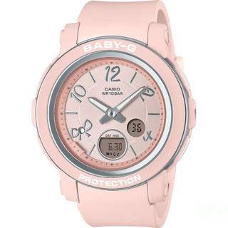 CASIO 卡西歐 BABY-G 緞帶雙顯女錶-粉色 BGA-290RA-4A
