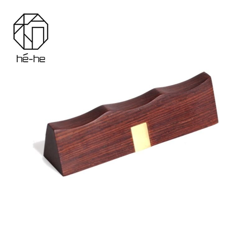 ✒️文具◆️和閤典藏 嵌銅筆擱 紅木痠枝木筆山銅筆擱筆架簡約創意文房毛筆置-A