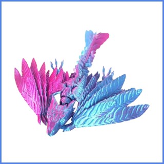 三維印花龍逼真 Fidget 玩具兒童關節微型龍雕像辦公桌玩具 chenhommy