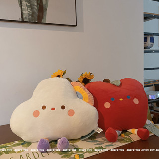 「chubby」星星雲朵造型 毛絨抱枕 毛絨玩具 公仔 紅蘋果靠枕 卡通玩偶抱枕