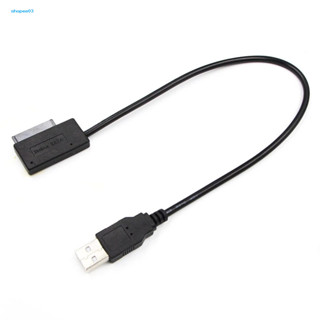 [Ky] USB 20 轉 MINI Sata II 6+7 13Pin 適配器轉換器電纜,用於 DVD/CD ROM