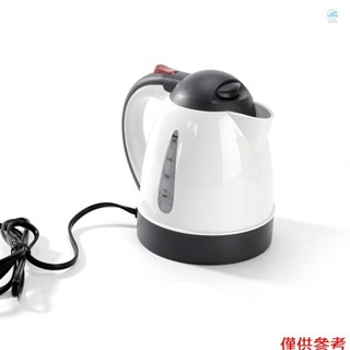 Crtw 1000mL 車載電熱水壺 12V 150W 便攜式點煙器水壺,適合旅行旅行白色