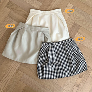 迷你超短裙韓國新款經典系黑白格短版半身裙女夏季設計感百搭休閒花苞短裙子mini短裙