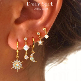 Dream Spark｜新款澳寶耳環星星月亮耳環女小眾高階感時尚